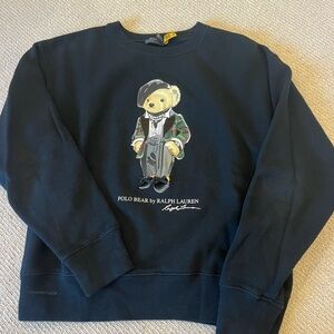 Polo Raulph Lauren Black Teddy- Bear Crewneck Sweatshirt